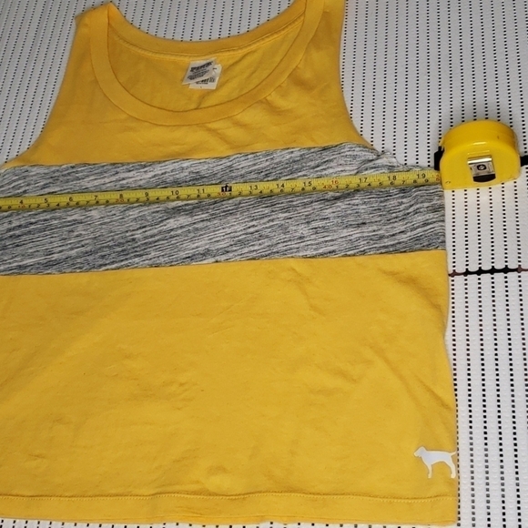 PINK  Victoria's Secret Color Block Tank Top Sz L - Picture 4 of 4